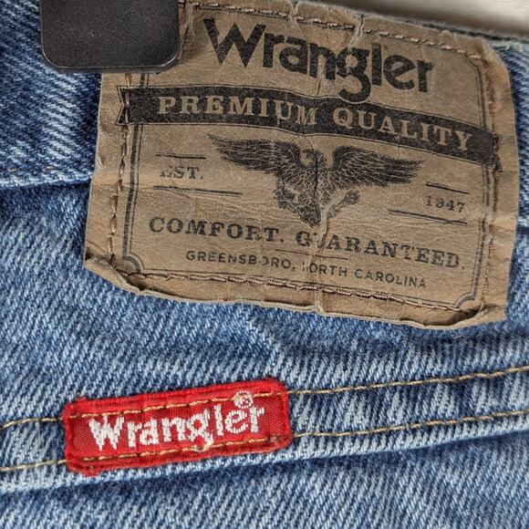 Wrangler Relaxed Fit Jeans 42x32 Blue Denim Made in Mexico Men’s 9760WDR - Picture 4 of 4